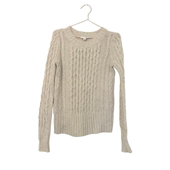 St. John's Bay Womens Crew Neck Long Sleeve Cable Knit Pullover Sweater - Picture 2 of 7